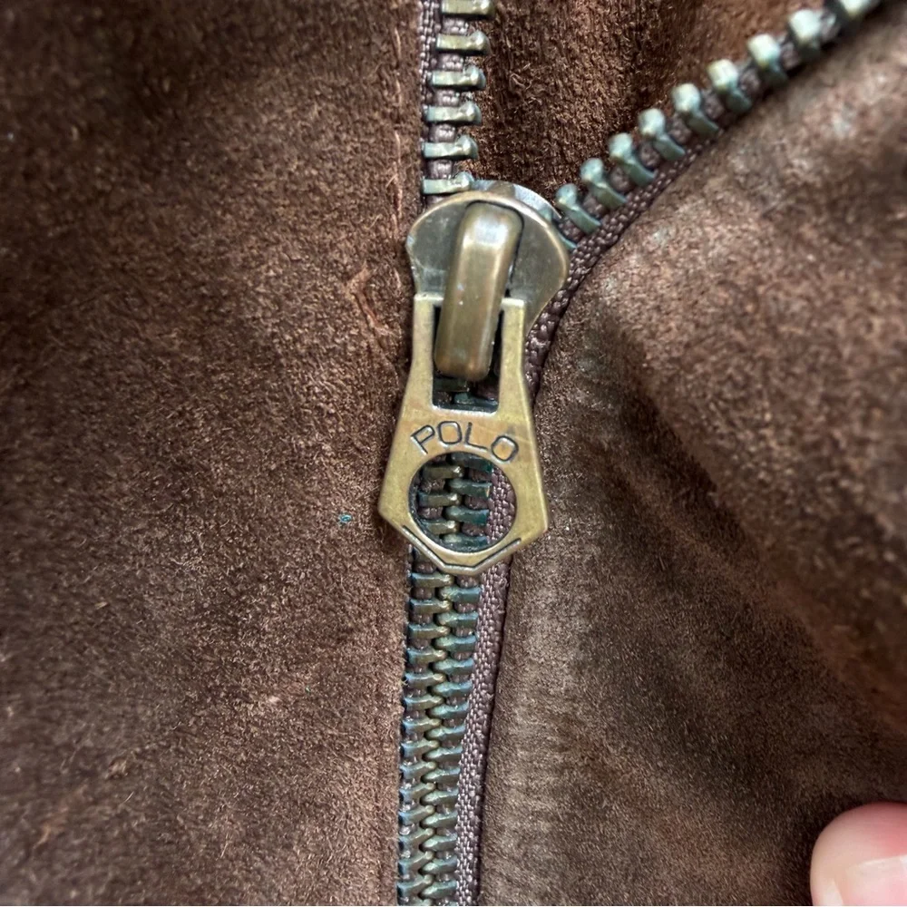 Polo‎ Ralph Lauren Brown Suede Field Jacket Plaid Lined Men’s XL